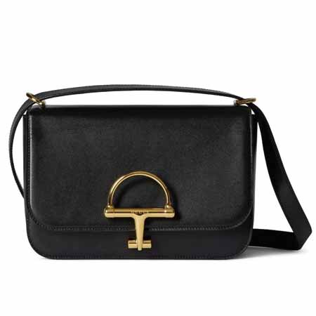 Gucci 黑金 T 扣包846705