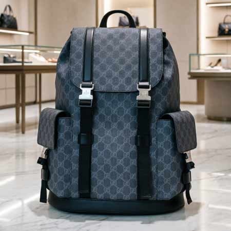 Gucci黑老花双肩包792080