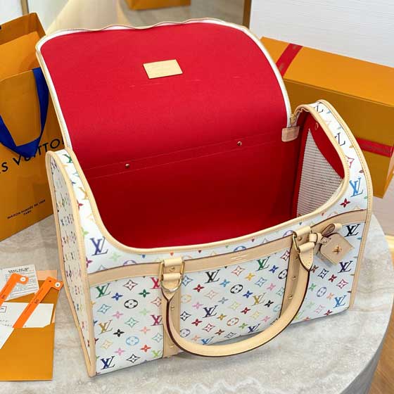 LV新定制犬用宠物包M13741白彩
