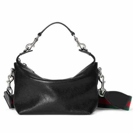 GUCCI黑皮新月包871595