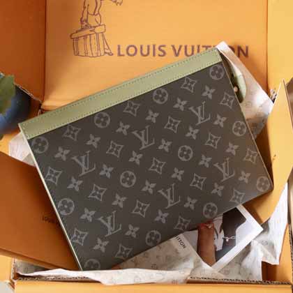 LV 黑灰 Eclipse 帆布Pochette V