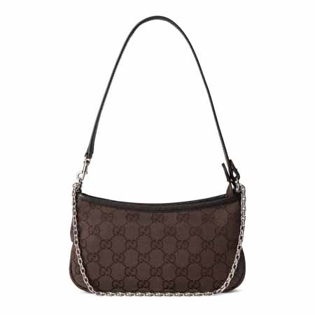 Gucci棕老花腋下包875847