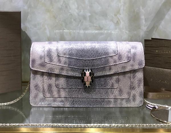 宝格丽Bvlgari 2019年新限量款水蛇皮蛇头包