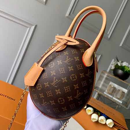 Louis Vuitton LV19SS秀款老花拼色恐龙蛋手提包单肩