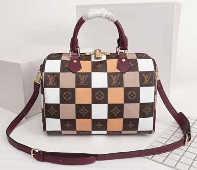 LV Patchwork 2020早春大棋盘格系列枕头包40391 40390