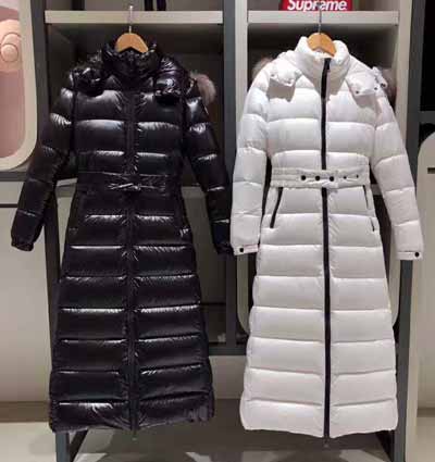 Moncler 蒙口HUDSON银狐毛领鹅绒超长款羽绒服