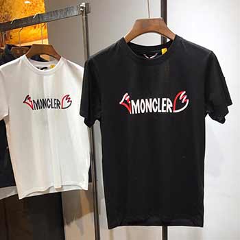 Moncler蒙口字母小翅膀短袖 大品牌情侣款短袖T恤