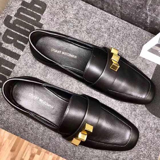 Stuart Weitzman新上架踩跟乐福鞋 平底单鞋