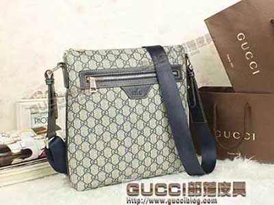 欧美gucci男包 大牌斜挎包 精品休闲单肩电脑包 322080蓝色 322279