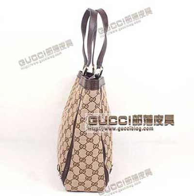 gucci女包 古奇女包真品品质单肩包 帆布包 141472啡