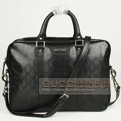 GUCCI<a href=/tag/pinpai/guqicn.html target=_blank class=infotextkey>古奇</a>2012新款男包201488黑光胶