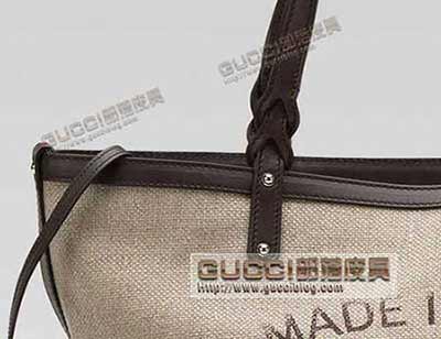 真品品质女包247209浅米色 gucci craft中号购物袋 单肩包