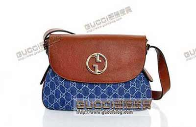 古奇女包 翻盖包 牛仔布配牛皮 gucci单肩包斜挎包250001
