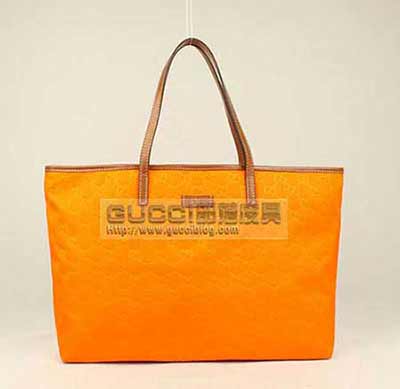 时尚复进口古尼龙大容量购物袋 新款古奇韩版休闲单肩包298609桔色