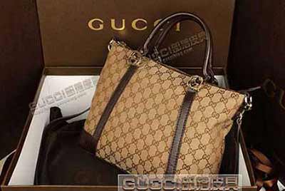 真品古奇女包单肩包 帆布手提包 247902