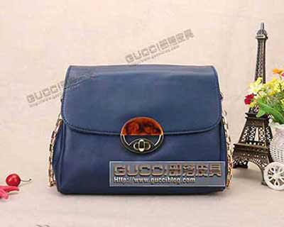 非欧洲真品代买 gucci单肩斜挎手提包 真皮女包 336781蓝色