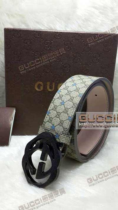 gucci正品牛皮皮带双G铜扣 男女士裤带G4121