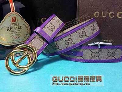 真品人气女士时尚个性双G型真皮牛皮休闲腰带G425 18