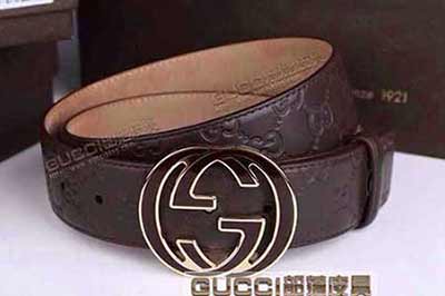 真品男士腰带牛皮双G扣皮带 商务休闲G425 46