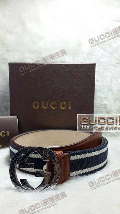 全球购真品gucci腰带 商务男士圆形双G皮带G463