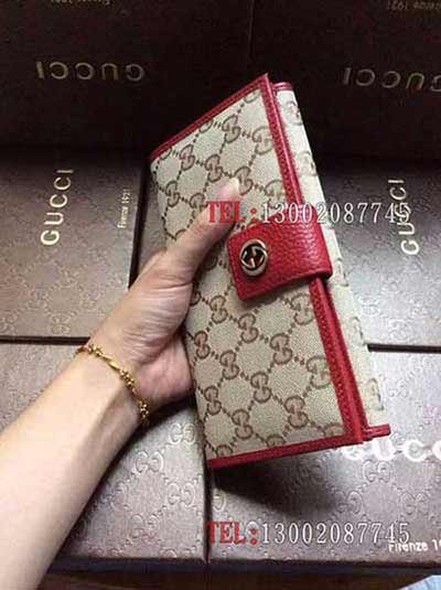 钱包 gucci全皮女士钱夹 真皮高等长款拉链手拿包 G917206