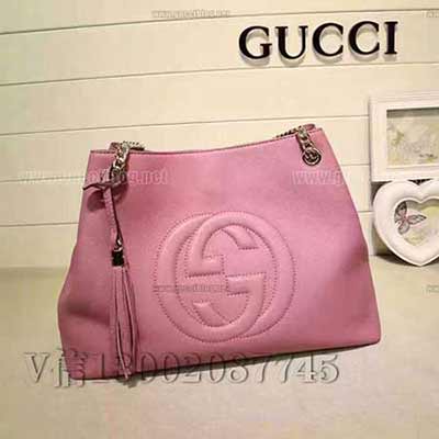 gucci专卖店品质原单皮质 308982玫红色 