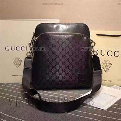 gucci854364 PVC 金色金属配件 尼龙织带 男款经典斜挎