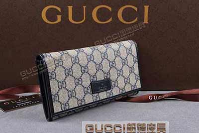 gucci 190334 蓝PVC蓝皮 古奇pvc钱包