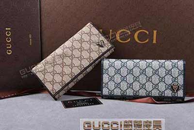 gucci 203618 啡PVC啡皮 古奇pvc钱包