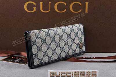 gucci 203618 蓝PVC蓝皮 古奇pvc钱包