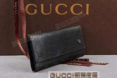 gucci 203822 黑光胶 古驰pvc钱包