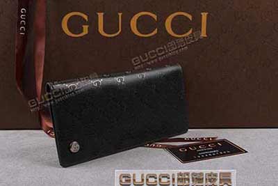 gucci 203841 黑光胶 古奇pvc钱包