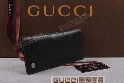 gucci 203841 黑光胶 古驰pvc钱包