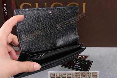 gucci 203861 黑PVC黑皮 古奇pvc钱包