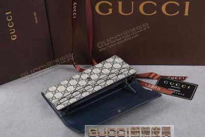 gucci 203861 蓝PVC蓝皮 古驰pvc钱包