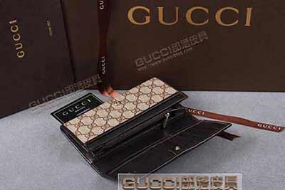 gucci 212186 啡PVC（红绿织带）啡皮 古驰pvc钱包