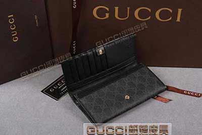 gucci 212186 黑PVC黑皮 古奇pvc钱包