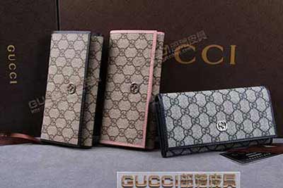 gucci 256336 蓝PVC蓝皮 古奇pvc钱包