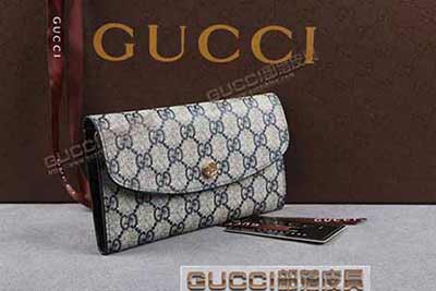 gucci 256926 蓝PVC蓝皮 古奇pvc钱包