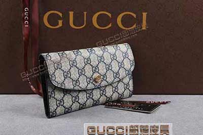 gucci 256926 蓝PVC蓝皮 古驰pvc钱包