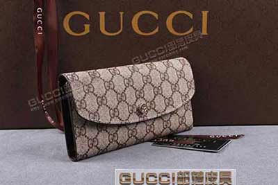gucci 256926 啡PVC啡皮 古奇pvc钱包