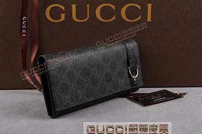 gucci 309756 黑PVC黑皮 古驰pvc钱包