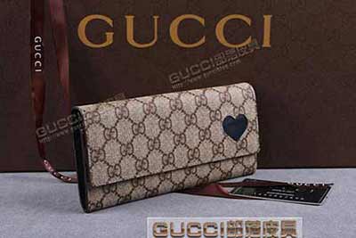gucci 323223 啡PVC深蓝色 古奇pvc钱包