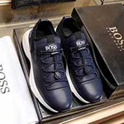 B O S S 2018官方新款 原版精良楦型 大方時尚的設計 进口胎牛皮 头层羊內里 原版耐磨防滑发泡大底 休闲时尚轻薄新品 高品質舒适显大气。颜色:黑 蓝 两色可选。码数:38-4445可定做