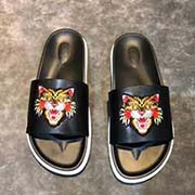  GUCCi 新款拖鞋进口头层牛皮高