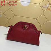 gucci古奇GUCCI新款专柜新款手拿包 高等意大利进口甩纹牛皮 古铜色双G金属配件 做工精细 内里带有卡位 小包大容量 超好看的手拿包 型号: 517735尺寸：宽21*高15*侧宽4颜色：红色