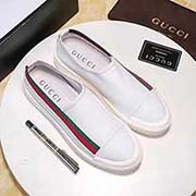 GUCCI古奇 中码以下建议拿小一码 男码38/4445可以订做 等级：高品质 材料：头层牛皮 单层皮。原版橡胶大底 款式类别：休闲鞋百搭舒适 颜色：白 黑