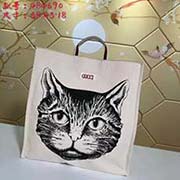 古奇新系列胚帆布 超级购物袋 大量定制进口材料休闲百搭款 以猫咪 为主搭配Guccilogo活灵活现 彩带搭配 做主打 给人眼前一亮的感觉 款号: 484690尺寸:宽38*