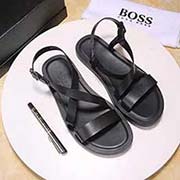  boss 标准码：男码38/46 等级：代买级 材料：牛皮 原版轻便橡胶大底 款式类别：凉鞋 夏季毕备 颜色：黑色