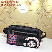 gucci古奇GUCCI新款专柜男士新款腰包 胸包 采用意大利GG PVC面料配小牛皮 真品五金配件 实物实拍 款号: 474293尺寸：宽24*高14*侧宽5.5颜色：pvc/刺绣